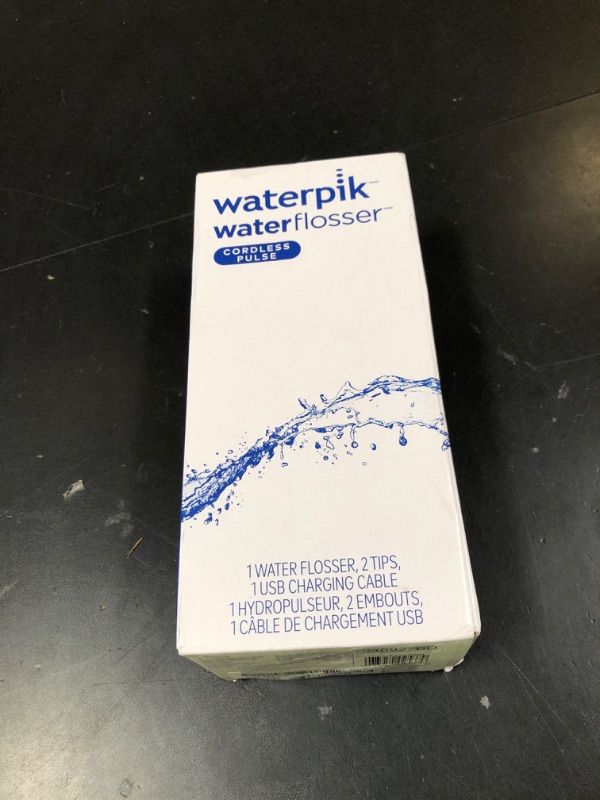 Photo 1 of Waterpik Cordless Pulse Rechargeable Portable Water Flosser for Teeth, Gums, Braces Care and Travel with 2 Flossing Tips, Waterproof, ADA Accepted, WF-20 Blue, Packaging May Vary
