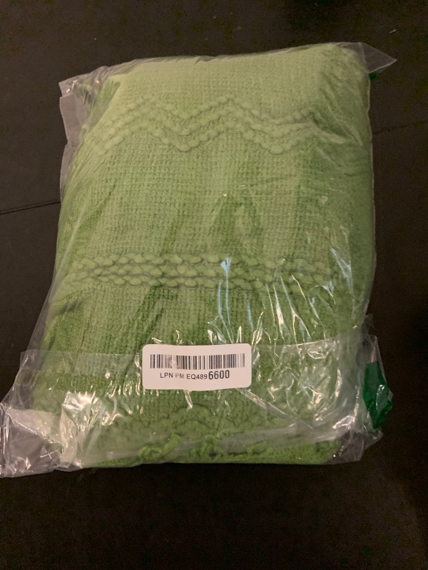Photo 1 of BATTILO HOME Moss Green Throw Blanket for Couch, Spring Decorative Green Blankets for Sofa, Spring Throw Blanket, 50"x60"