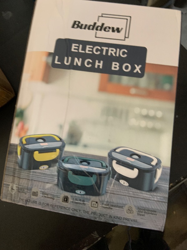 Photo 1 of Buddew Electric Lunch Box for Adults, 80W Heated Lunch Box 1.5L Stainless Steel Portable Food Warmer,12/24/110V Lonchera Electrica Portatil for Travel & Work, Loncheras para Hombres de Trabajo(Green)