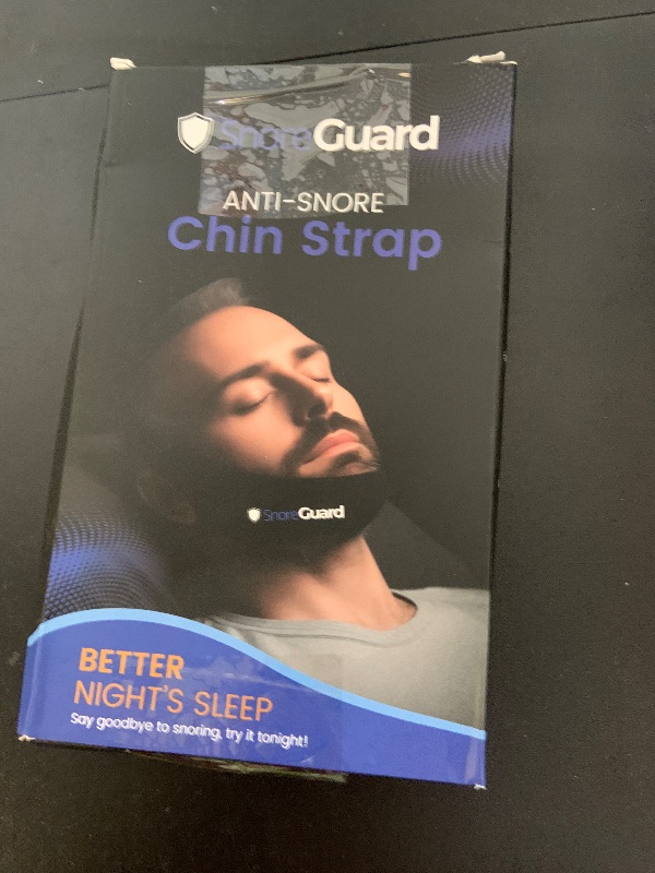 Photo 1 of SnoreGuard Chin Strap for Sleeping, Built-in Neck Cushions for Comfort, Works for CPAP Users, Snore Jaw Straps for Sleep, Mouth Breathing, Chin Lifting, Anti Snoring Devices, Men and Women, Black, M