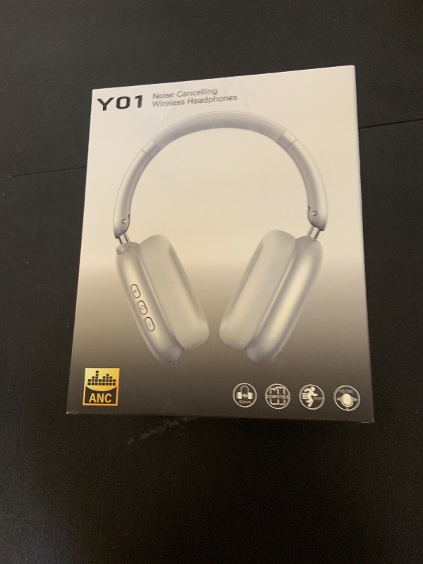 Photo 1 of Wentronic Y01 Wireless Over Ear Headphones, Noise Canceling Bluetooth 5.3 Headphones with Microphones,Hi-Res Audio,48H Playtime,Foldable,Breathable Soft Earpads for iOS/Android/Samsung/PC-Silver