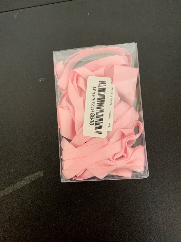 Photo 1 of Ayesha Pink Hair Bows Clips Hair Ribbon Bowknot with Long Tail Pink Bows Barrettes Hair Accessories for Women Girls 4PCS
