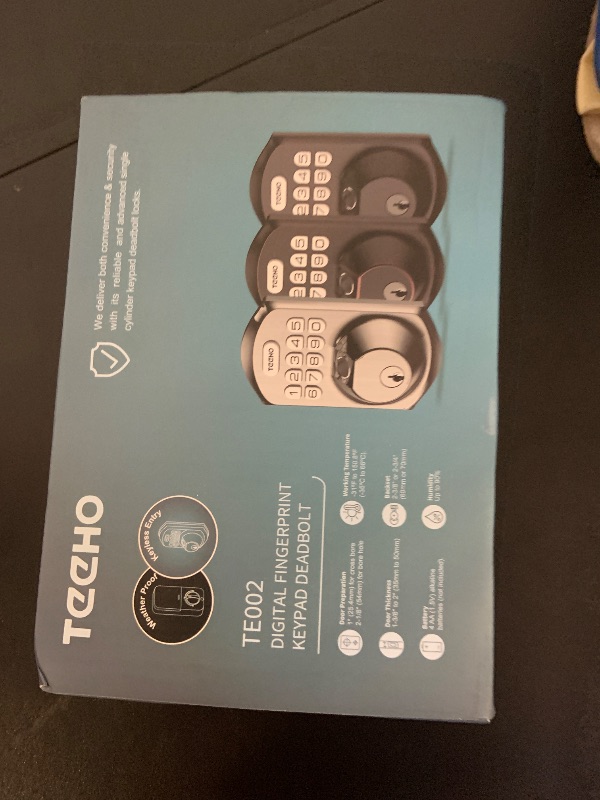 Photo 1 of TEEHO TE002 Fingerprint Door Lock - Keyless Entry Door Lock - Electronic Keypad Deadbolt - Smart Locks for Front Door - Auto Lock - Easy Installation - Satin Nickel