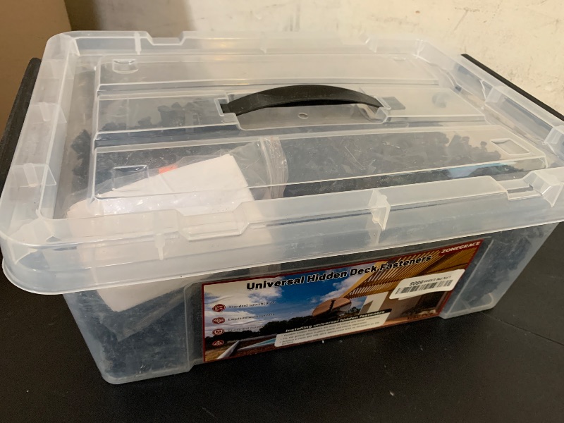Photo 1 of  Hidden Deck Fasteners for Composite Decking Board,Composite Deck Clips & Plastic Hidden Fastners with Metal Screws,Universal Nylon Clips for Composite Decking