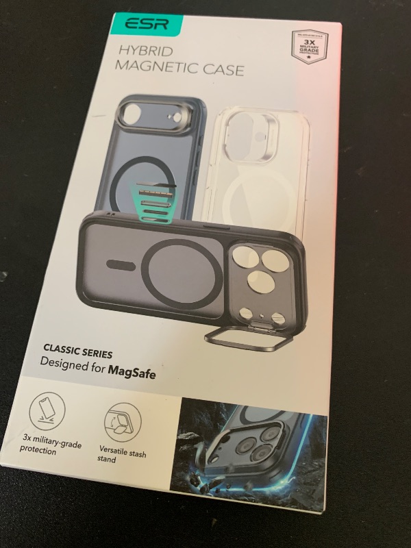 Photo 1 of ESR for iPhone 17 Pro Max Case with Stash Stand, Camera Control Cover Compatible with MagSafe, Military-Grade Drop Protection Phone Case for iPhone 17 Pro Max, Scratch-Resistant Back Cover, Clear