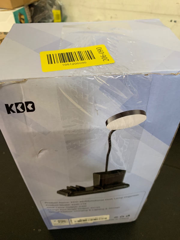 Photo 1 of KDD Desk Lamp with USB A&C Charger Ports - Reading Desktop Light with Pen & Phone Holder - Adjustable Brightness Lights with Device Slots - 360°Gooseneck Table Lamp for Home Office College Dorm Room