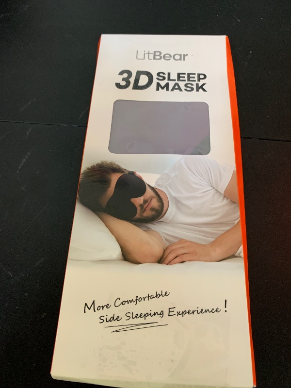 Photo 1 of LitBear Sleep Mask for Side Sleeper Women Men, Eye Mask for Sleeping Light Blocking, 3D Contoured Cup Sleeping Mask, Soft Breathable Sleep Eye Mask with Adjustable Elastic Strap for Flight Nap