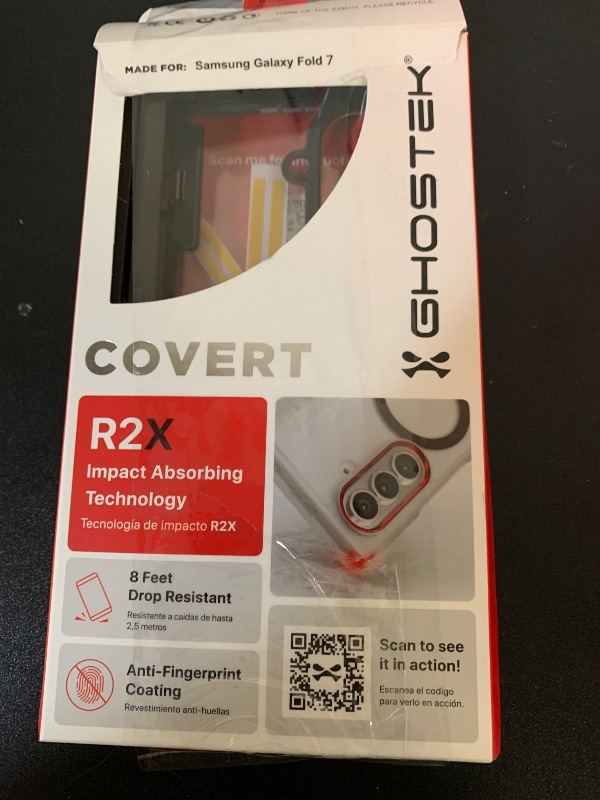 Photo 1 of Ghostek Covert Clear Galaxy Z Fold7 Case with Built-in Kickstand, MagSafe and Full Hinge Protection Designed for 2025 Samsung Galaxy Fold 7 (8") (Smoke)