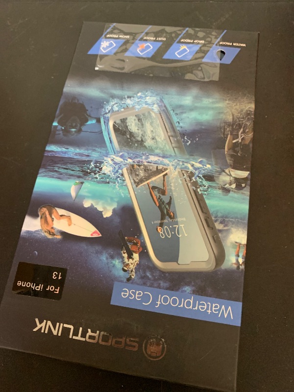 Photo 1 of SPORTLINK Compatible with iPhone 13 Waterproof Case - Full Body Shockproof Dustproof Phone Screen Protector Rugged Waterproof Case for iPhone 13 6.1 Inches Blue