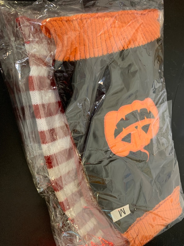 Photo 1 of 3 Pack Halloween Thanksgiving Christmas Dog Cat Knit Sweater Set - Dog Clothes with Santa Pattern Pumpkin Turkey Pets Costumes-Dog Fall Sweaters for Holiday(m)