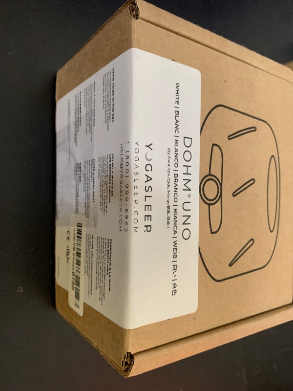Photo 1 of Yogasleep Dohm UNO White Noise Sound Machine (White) with Real Fan Inside for Non-Looping White Noise, for Travel, Office Privacy, Meditation, Sleep Aid for Adults & Baby, Registry Gift