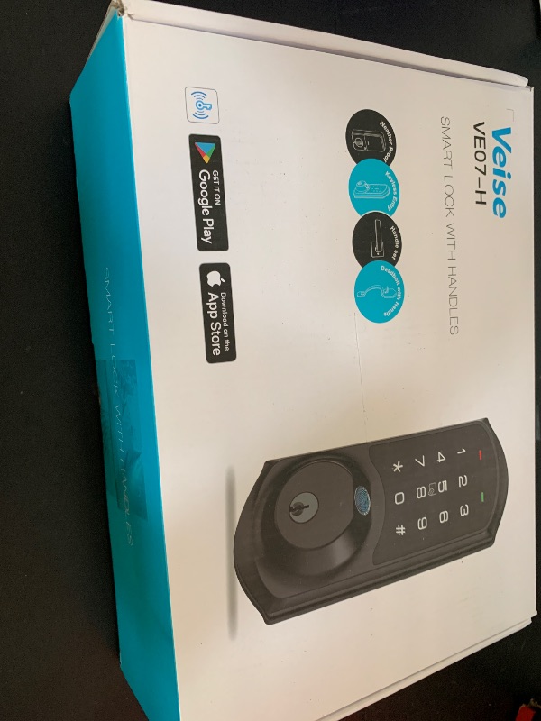 Photo 1 of Veise VE07-H Fingerprint Smart Locks for Front Door with Handle Set, App Control, Keyless Entry Keypad Deadbolt, Digital Electronic Touchscreen, Easy Install, Auto Lock, Satin Nickel