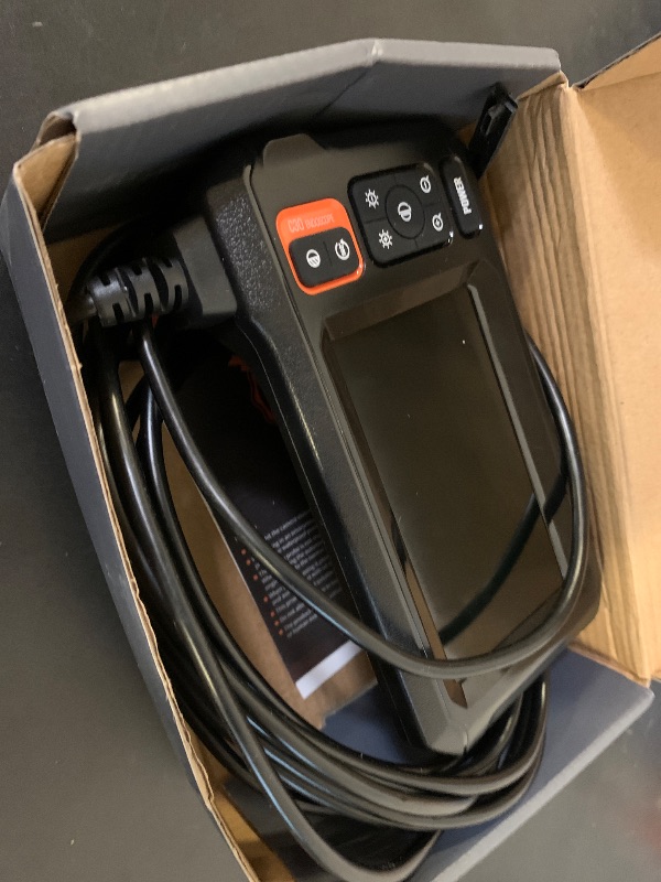 Photo 1 of Endoscope Camera with Light, Inspection Borescope Camera with 4.3" IPS Screen, 1920P HD with 8 LED Lights, 16.5FT Semi-Rigid Cord Bore Scope, IP67 Waterproof Endoscope for Sewer, Tools(Orange)