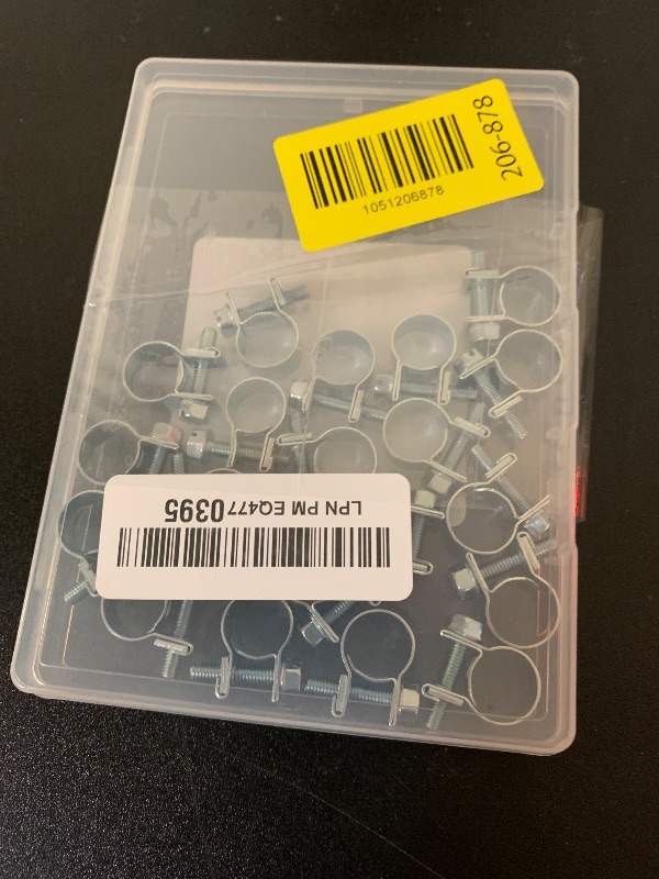 Photo 1 of LAR-ME 1/4" Mini Fuel Injection Hose Clamps, 20PCS Gas Line Hose Clamp, Adjustable Pipe Hose Clip Tube Clamps for Automotive,Agriculture,Plumbing, 7/16"-1/2" Dia