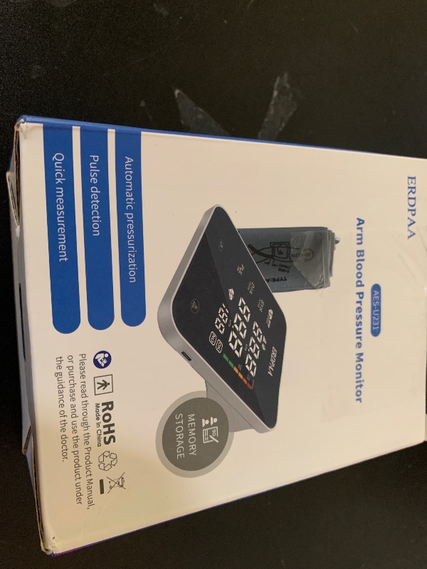Photo 1 of ERDPAA Blood Pressure Monitor, Smart Upper Arm Blood Pressure Monitor for Home Use with XL Pressure Bracelet, Digital Blood Pressure Monitor, Automatic Electric Blood Pressure Monitor with Gr Cuff