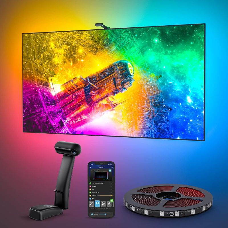 Photo 1 of Govee Envisual TV Backlight T2 for 55-65 Inch TVs, LED RGBIC WiFi, Alexa & Google Assistant Compatible, Dual Light Beads
