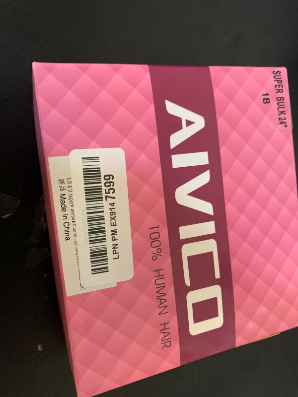 Photo 1 of AIVICO Super Wave Bulk Human Hair For Braiding 100% Unprocessed Brazilian Virgin Human Hair Extensions Bundles for Braiding Micro Human Braiding Hair(24inch, Natural Black)