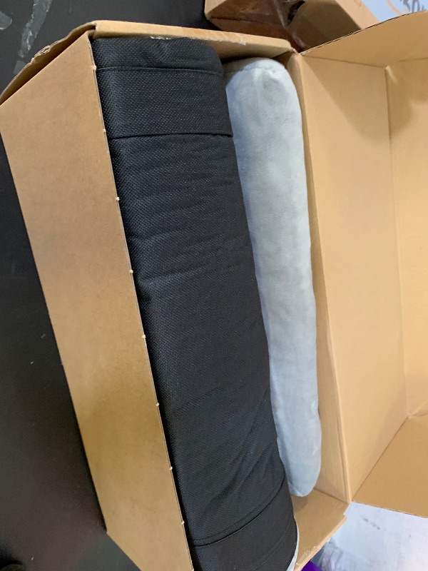 Photo 1 of Zakkart Cat Perch for Window Sill with Bolster - Orthopedic Hammock Design with Premium Hardwood & Robust Metal Frame - Cat Window Seat for Large Cats and Kittens - Dark Stained Wood with Gray Bed
