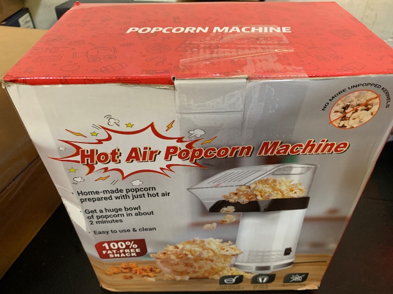 Photo 1 of Air Popcorn Popper Maker with Measuring Cup to Melts Butter, Fast & Easy Popcorn Machine for Family Gathering, No Oil, Easy to Clean & Maintain