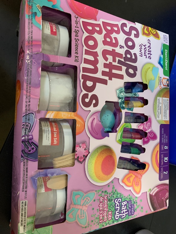 Photo 1 of Dan&Darci Soap & Bath Bomb Making Kit for Kids, 3-in-1 Spa Science Kits, Craft Gifts for Girls & Boys Age 6-12 Year Old Girl Crafts: DIY Experiment Toys, Gift for Kid Ages