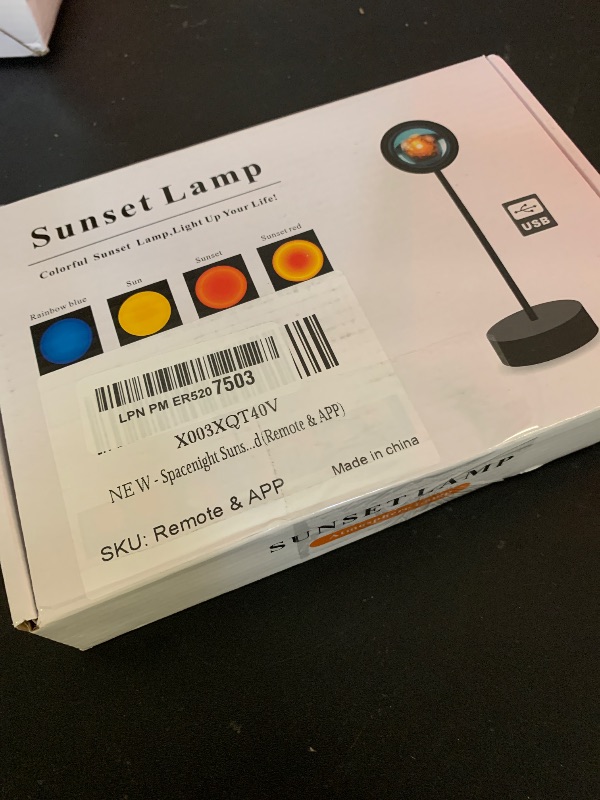 Photo 1 of Spacenight Sunset Lamp Projector Multi-Color Multi-Mode, Dimmable, Timing, Music Rhythm, Sunset Background Wonderful Visual Impact, USB Plug and Play (Remote & APP)