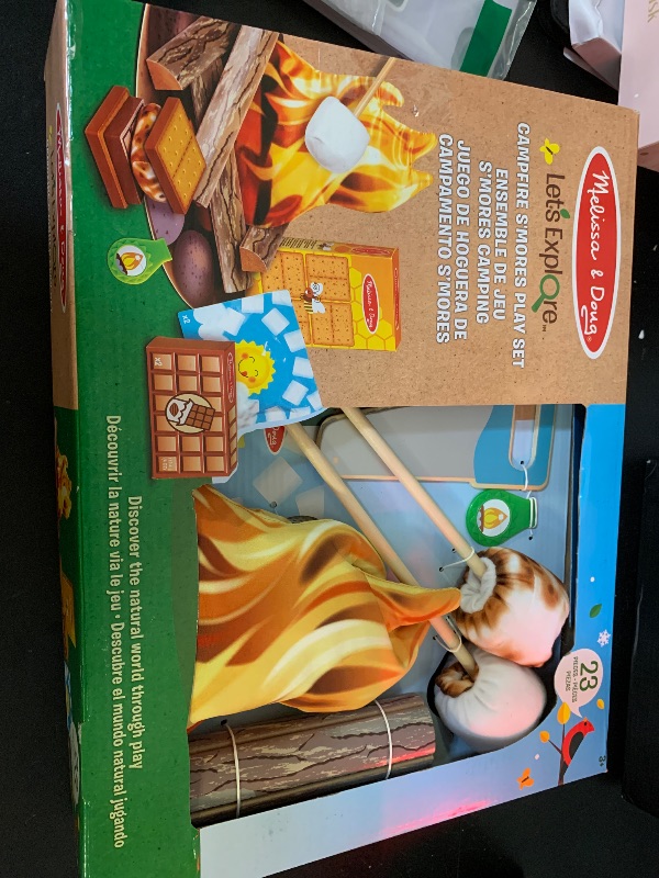 Photo 1 of Melissa & Doug Let's Explore Campfire S’mores Set with Toy food & Kids Play Kitchen Accessories, Preschool Learning Toys for Girls & Boys 3+