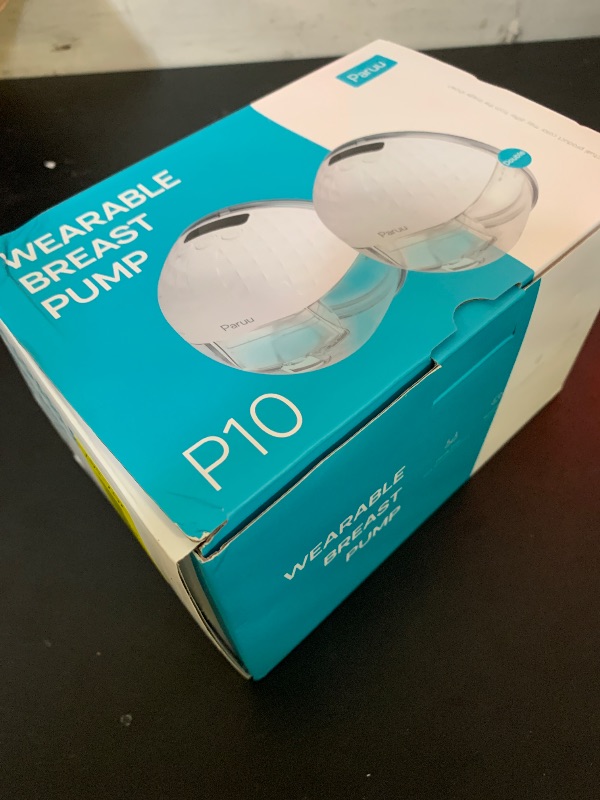 Photo 1 of Paruu P10 Hands Free Breast Pump Wearable, 338mmHg Strong Suction, Low Noise, 4 Modes & 9 Levels, Electric Breast Pump Portable, Smart Display, 19/21/24/28mm Insert/Flange, 2 Pack (White)