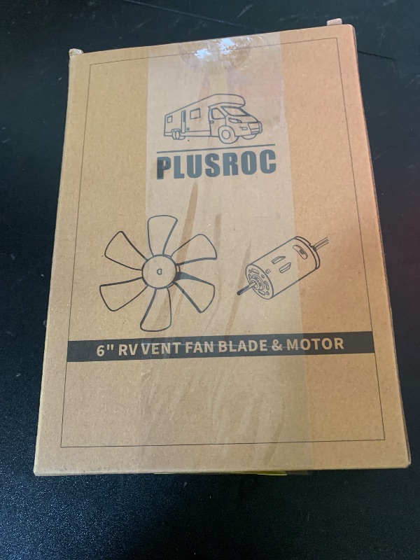 Photo 1 of PlusRoc RV Vent Fan Replacement 6 inches RV Exhaust Bathroom Ventilation Roof Ceiling Fan 12V D-Shaft Motor White Blades Compatible with Heng's Elixir Jensen, 130 CFM