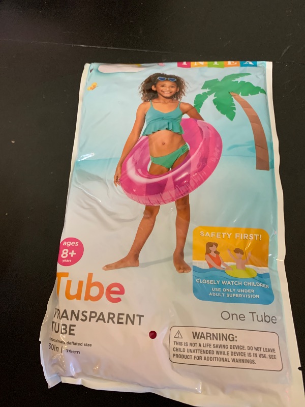 Photo 1 of Intex 59260EP Colorful Transparent Inflatable Swimming Pool Beach Tube Raft