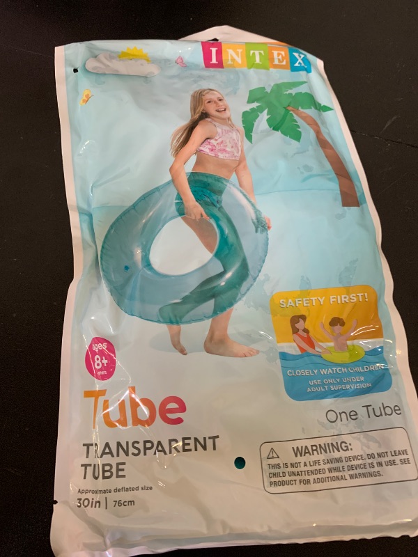 Photo 1 of Intex 59260EP Colorful Transparent Inflatable Swimming Pool Beach Tube Raft