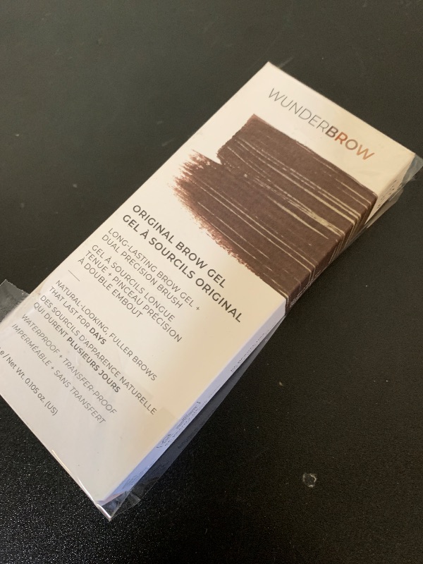 Photo 1 of WUNDERBROW Eyebrow Gel, Waterproof, Smudgeproof, Lasts for Days, Shade: Deep Black/Brown, Vegan and Cruelty-Free