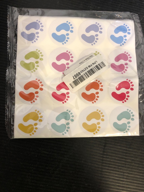 Photo 1 of 1.5 Inch Baby Feet Stickers Envelope Seals - Special Days Baby Shower Greeting Invitation Cards Envelope Sealing Birthday Gift Wrapping Supplies for Wedding Birthday 160 Pcs