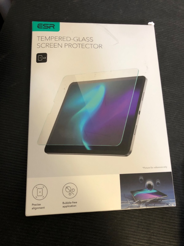 Photo 1 of ESR 2 Pack Screen Protector for iPad Air 5th/4th Generation(2022/2020), iPad Pro 11 Inch (2022/2021/2020/2018) Screen Protector, Tempered Glass Film with Easy Application Tray, Anti-Scratch, HD
