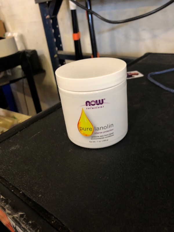 Photo 1 of NOW Solutions, Pure Lanolin, Wind and Harsh Environment Skin Protectant, Thick Jelly, For Rough Dry Skin, 7-Ounce