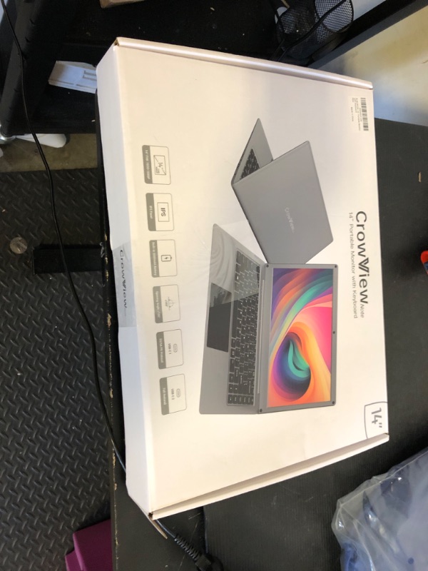 Photo 1 of ELECROW 14 Inch Portable Monitor with Keyboard, Lapdock 1080P FHD IPS Display with Built-in Battery, USB C External Computer Monitors Compatible with Raspberry Pi, Phone, Mini PC, Mac, Game Console
