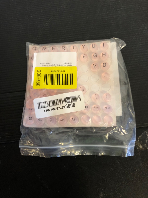 Photo 1 of Raised Keyboard Stickers for Long Nails, Bling Keyboard Bubbles for Women with Letters, Soft Silicone Nail Art Typing Keycaps for Desktops (Pink, 64 Pcs)