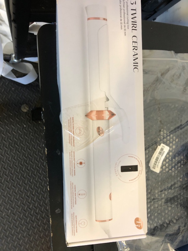 Photo 1 of T3 SinglePass StyleMax Professional 1" Ceramic Flat Iron with Custom Heat Automation, 9 Heat Settings, Longer Ceramic Plates, For Straightening, Waving, Curling & Styling