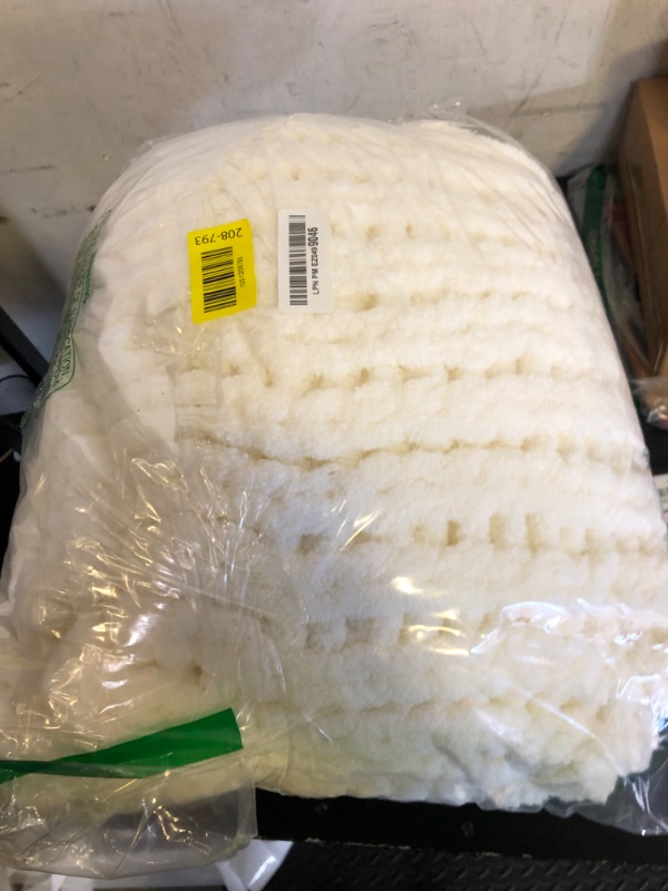 Photo 1 of Amélie Home Chunky Knit Throw Blanket for Couch, Soft Chenille Crochet Blanket for Children, 40"x50", Ivory