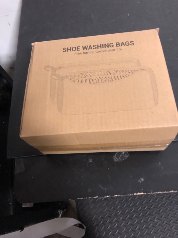 Photo 1 of Shoe Bag for Washing Machine, Invisible Zipper Side Opening Shoe Washing Bag for Washer and Dryer, Shoe Laundry Bags for Sneakers, Reusable Shoe Cleaning Bag for All Shoe Sizes (Grey 2pcs)