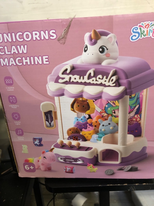 Photo 1 of Skirfy Large Claws Machines for Kids,Unicorns Toys for Girls Age 6+,Candy Dispenser Games Mini Vending Toy with Slap Bracelet,Claws Game,Birthday Gifts for Kid Ages 6,7,8,9,10,11,12