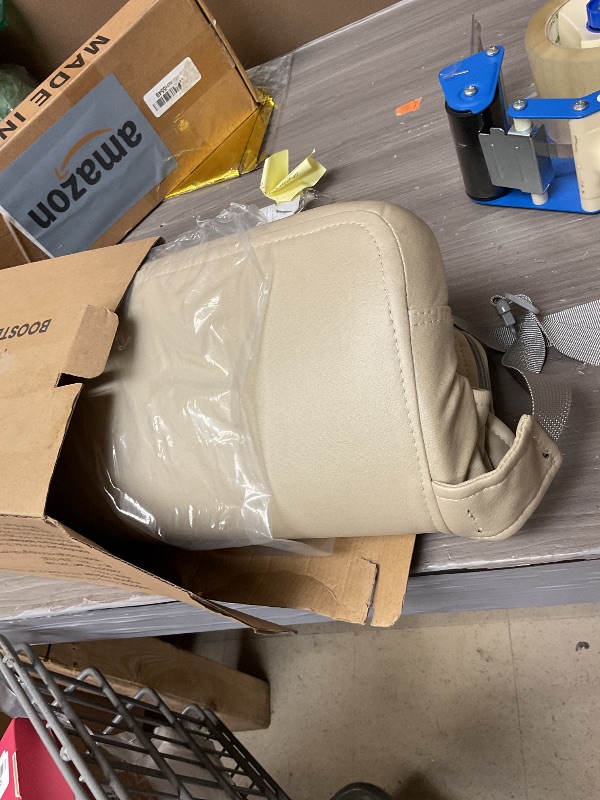 Photo 1 of HOMEAL Toddler Booster Seat for Dining Table - Toddler Dining Cushion with Wipeable Surface -Booster Seat for Kitchen Chair with Easy-Install Straps - Breathable Fabric - Beige