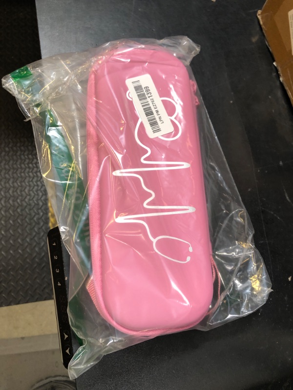 Photo 1 of BOVKE Travel Carrying Case Compatible With 3M Littmann Classic III, Lightweight II S.E, MDF Acoustica Deluxe Stethoscope, Extra Room for Medical Scissors EMT Trauma Shears and LED Penlight, Pearl Pink