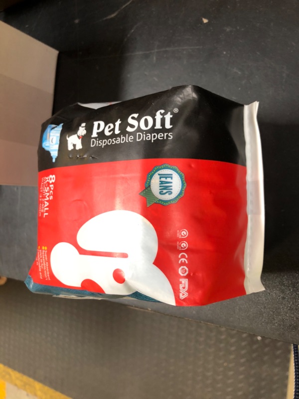 Photo 1 of Pet Soft Dog Diapers Female, Disposable Dog Diapers, Cat Diaper for Female Cats, Puppy Diaper 8pcs XSmall