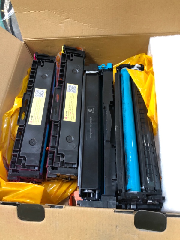 Photo 1 of 218A Toner Cartridges 4 Pack (with Chip) 3301fdw Replacement for HP 218A 218X Work for HP Color Laserjet Pro MFP 3301fdw 3201dw 3301sdw 3301cdw Printer High Yield Ink W2180A W2180X (4 Pack, B/C/Y/M)