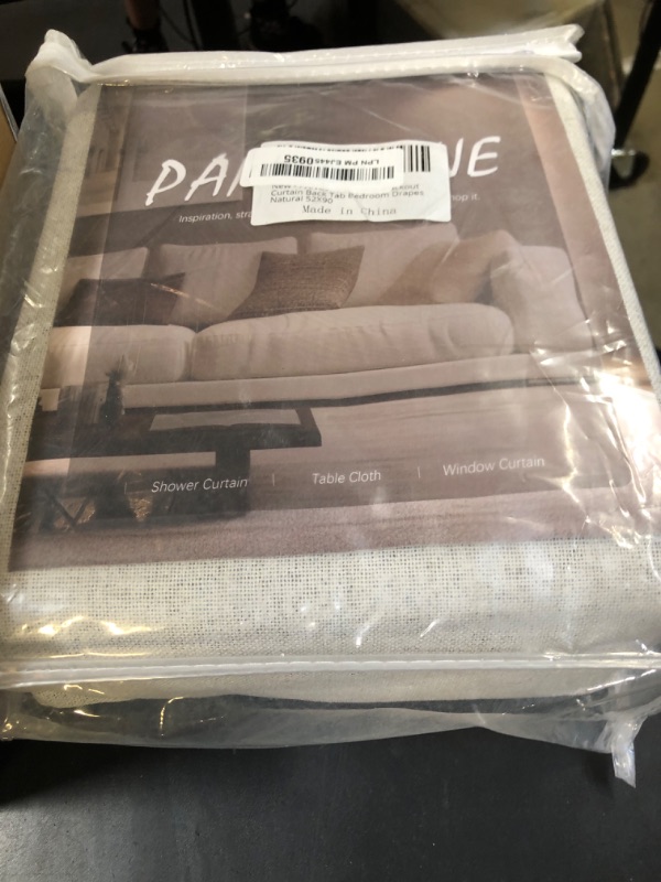 Photo 1 of 100% Blackout Cream Linen Blackout Curtains 90 Inch Length 2 Panels Set for Living Room Bedroom Back Tab Thermal Insulated Farmhouse Drapes Room Darkening Window Curtains 90 Inches Long Ivory Natural
