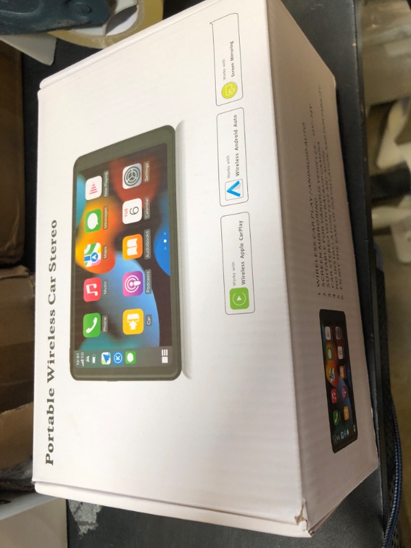 Photo 1 of 2025 Enhanced Carplay Screen for Car - 7" HD Portable Carplay & Android Auto with Bluetooth, HD Backup Camera, GPS Navigation, Siri, FM Radio, AUX, and Mirror Link – Compatible with All Vehicles