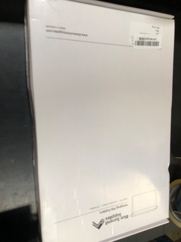 Photo 1 of 25 Blue Summit Supplies Legal Size Hanging File Folders - Durable 11pt Paper, Blue Hanging Folders with Tabs and Inserts, Fits Legal Size Filing Cabinets, 25 Pack