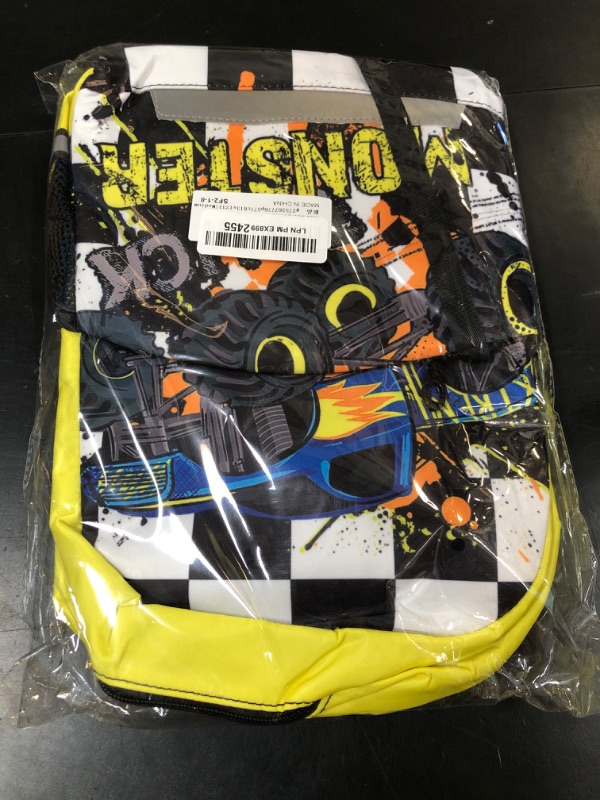 Photo 1 of Toddler Backpack,Monster HighTruck Cars Preschool Backpack for Toddlers Boys Girls with Chest clip