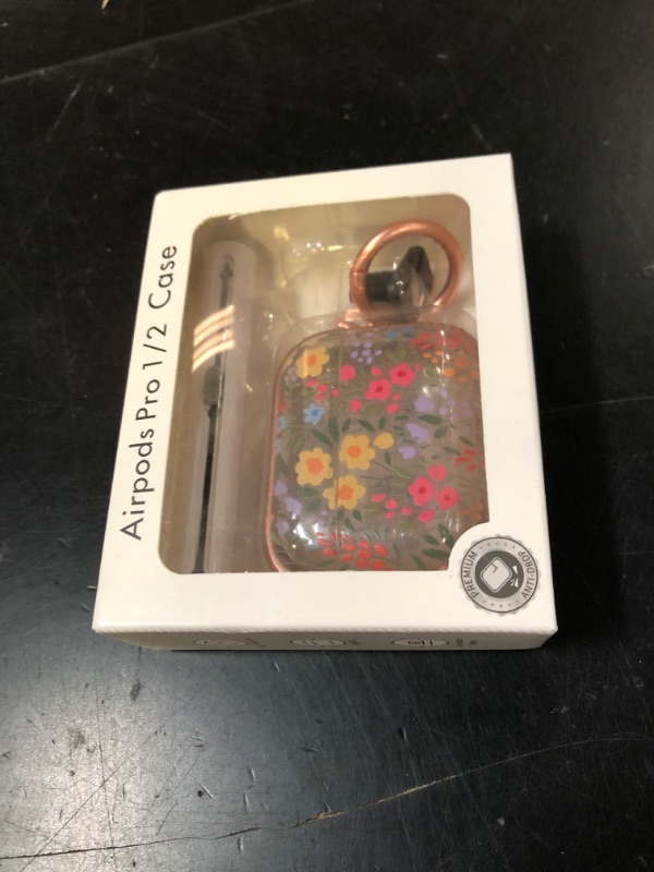 Photo 1 of ?with Safety Lock? for AirPods Pro 2nd/1st Generation Case Cover, Cute Floral AirPod Pro 2 Case Hard iPod Pro Cases for Women Girly (2023 USB-C/2022/2019) - Seven-Color Flower
