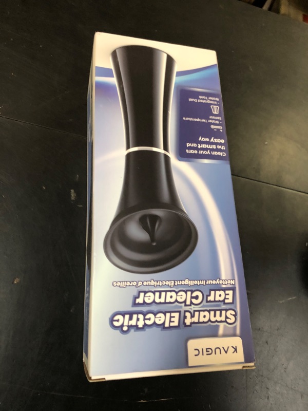 Photo 1 of KAUGIC Upgraded Ear Wax Removal with One-Piece Waste Tank, Safe Ear Cleaner with Water Temperature Sensor, FSA/HSA Eligible Effective Ear Irrigation Kit & USB-A to C Cable, IPX7, Black
